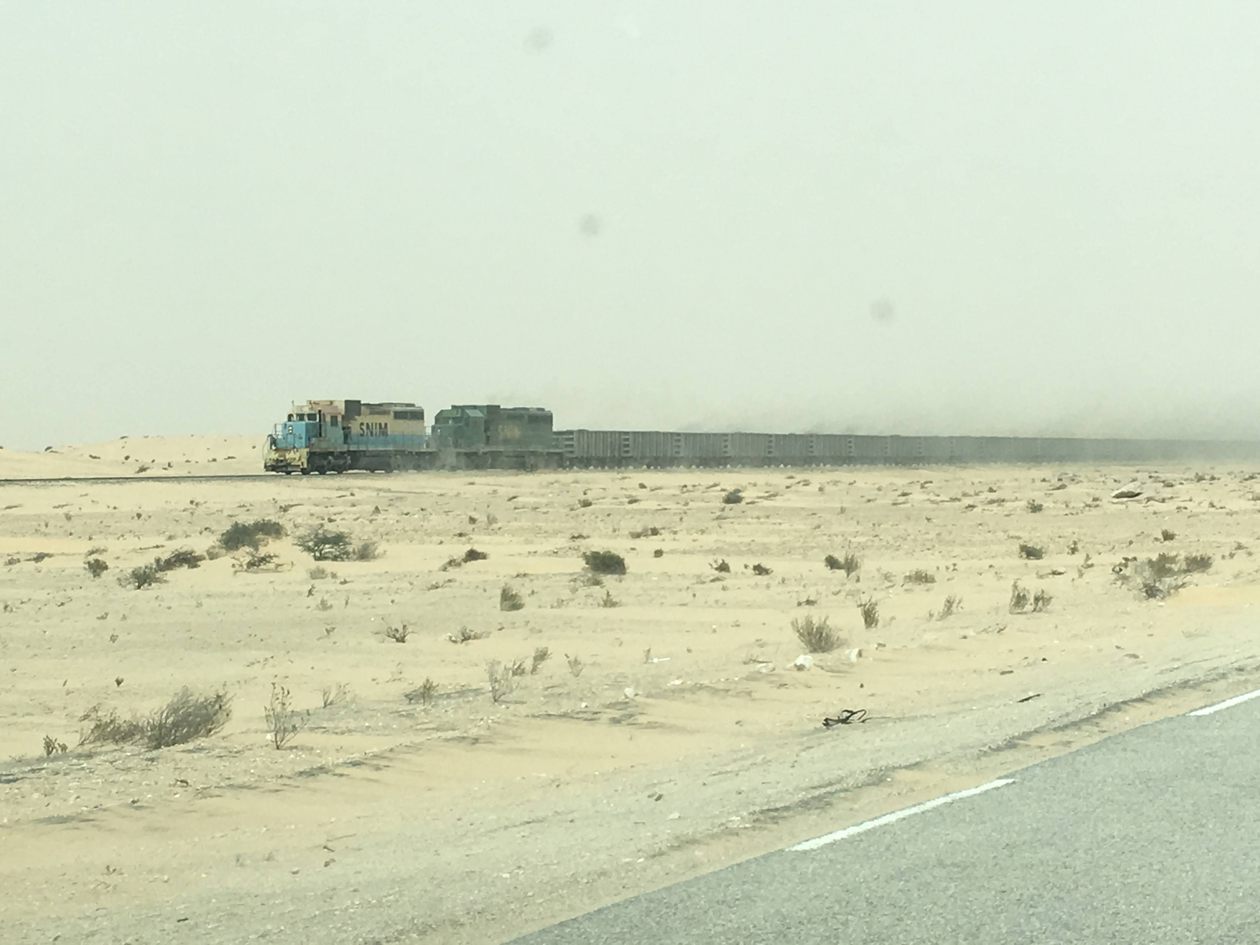 SNIM iron ore train, Mauritanian Sahara